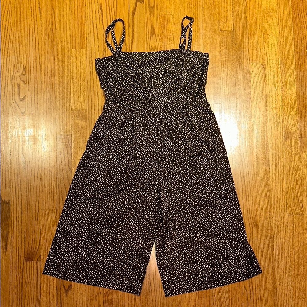 Hutch Black and White Jumpsuit with Textured Fabric